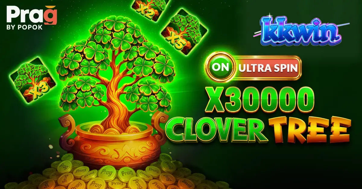 Tampilan visual slot Clover Tree x30000 Prag dengan tema buah dan keberuntungan